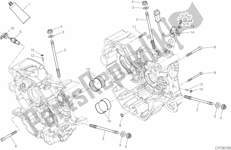 Tutte le parti per il 10a - Coppia Semicarter del Ducati Hypermotard 939 USA 2018